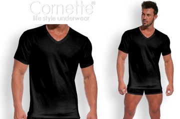 Мужская футболка CORNETTE Authentic 201NEW, черная, 5XL