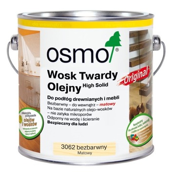 OSMO 3062 wosk twardy olej 0,75 L BEZBARWNY MAT