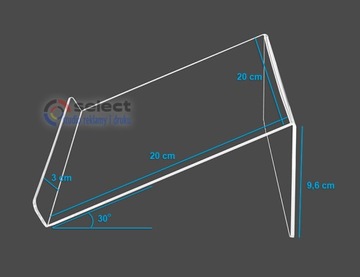 ПОДСТАВКА ПОДСТАВКА ДЛЯ ПЛАНШЕТА КНИГА 20 см из оргстекла толщиной 3 мм.