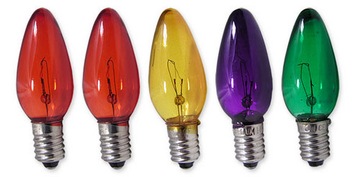 Żarówki choinkowe tradycyjne lampki świeczki 5szt.