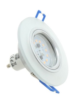 OPRAWA OPRAWKA SZKLANA SPOT SREBRNA GU10 + 5W LED