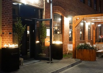 OGRZEWACZ GAZOWY PATIO STAL LAMPA NA TARAS OGRÓD