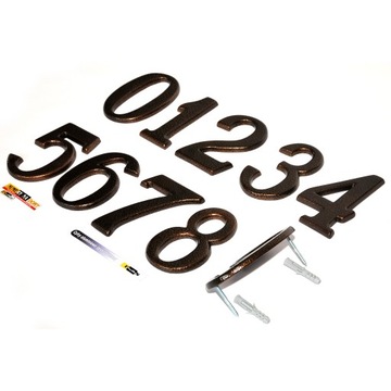 Cyfra Numer na posesję, budynek, dom 3D aluminium