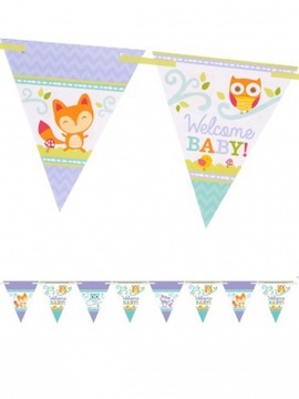 Girlanda baner flagi Baby Shower Welcome Baby