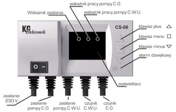 Контроллер CS-08 для двух центральных насосов горячей воды KG Elektronik