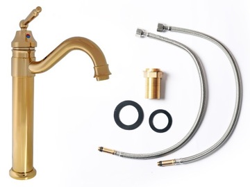 фото ориг. №4, Washbasin faucet high gols gold royal retro