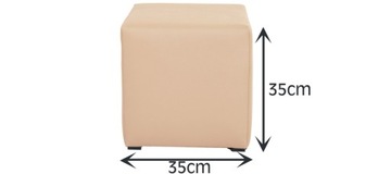 Pouffe Cube Pouffe Подставка для ног для гостиной Бежевый