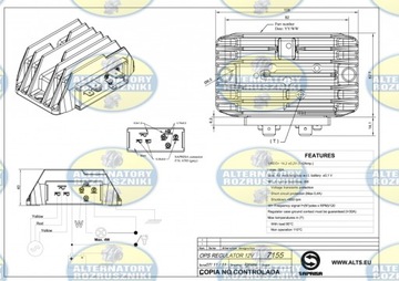 REF7155 Регулятор напряжения SAPRISA 14В 26А