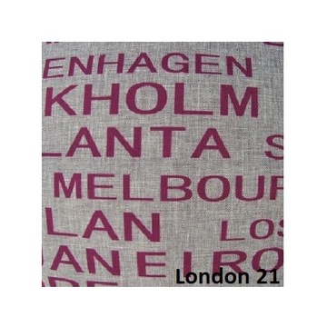 TKANINA DRUKOWANA LONDON, BARDZO MOCNA, 5 WZORÓW!