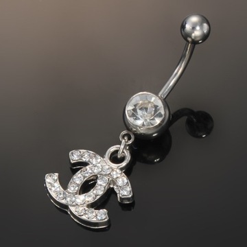КОЛЬЦО НА ПУПЕ SWAROVSKI STARS, ЗОЛОТО, БЕЛОЕ НОВИНКА!