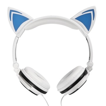 СКЛАДНЫЕ НАУШНИКИ CAT EAR, СВЕТОДИОДНАЯ ПОДСВЕТКА