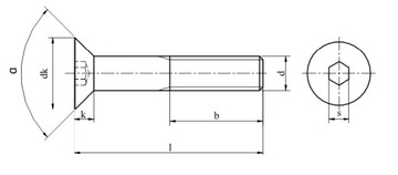 Винты с внутренним шестигранником M16x30 DIN 7991 PG A2 1 шт.