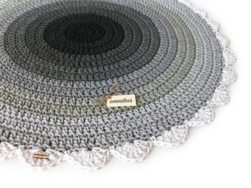DYWAN ZE SZNURKA OKRĄGŁY KOŁO BAWEŁNA 120cm KOLORY