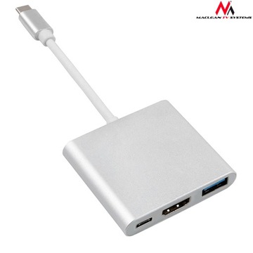 Адаптер 3в1 HUB USB-C HDMI 4K x 2K/30 Гц для смартфона MacBook