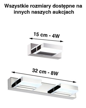 Лампа над зеркалом LED бра для ванной комнаты 32 см 8Вт