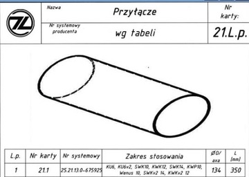 Удлинитель Zębiec для SWK10, 14 и других вилок - 203