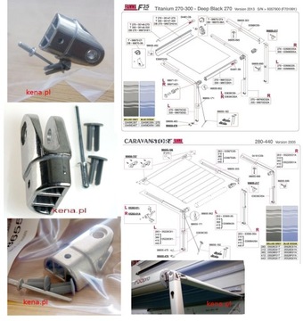 AWING PART для рулонных штор Fiamma, наконечник CS и F35 Pro