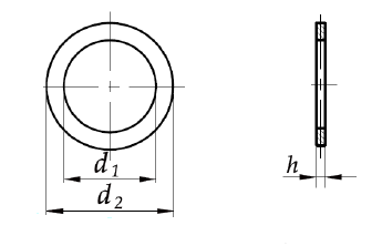 Шайба дистанционная 56х72х0,3 DIN 988 5 шт.