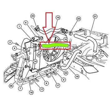 ТРУБКА ИНТЕРКУЛЕРА JEEP GRAND CHEROKEE 52079501