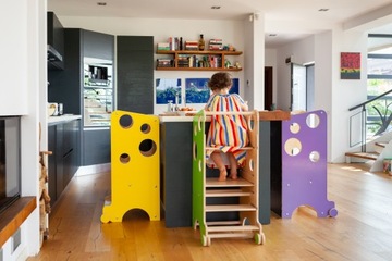 KitchenHelper Learning Tower Zjeżdż. Tablica BIAŁY