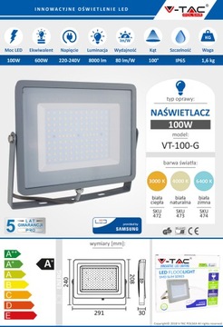 Светодиодный прожектор 100W SMD HALOGEN STREET LAMP HQ