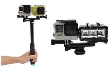 Двойной держатель TEE для 2 камер для Gopro 8 7 5 DJI Osmo Eken