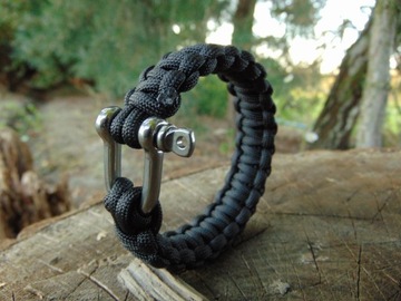фото ориг. №8, Bracelet rope paracord 23mm black mfh m