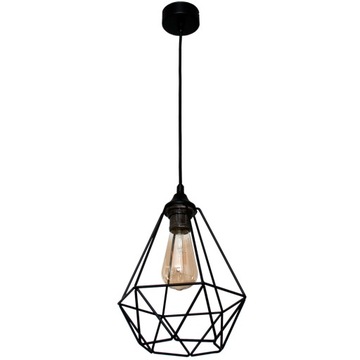 LAMPA WISZĄCA ŻYRANDOL DIAMOND DRUCIAK CZARNA LED