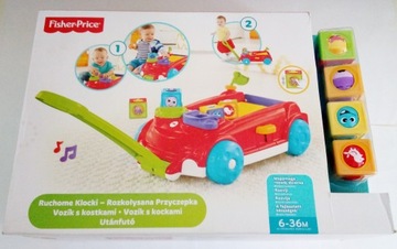 RUCHOME KLOCKI ROZKOŁYSANA PRZYCZEPKA Fisher Price