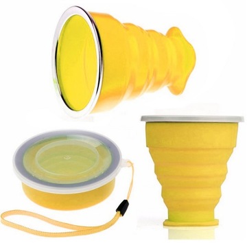 ТУРИСТИЧЕСКАЯ КРУЖКА СИЛИКОНОВАЯ СКЛАДНАЯ ПОРТАТИВНАЯ PL! р