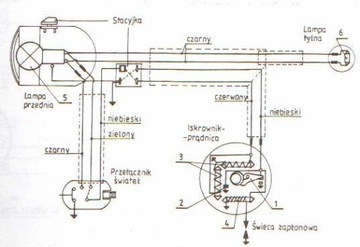 ROMET KOMAR 232 УСТАНОВКА ЭЛЕКТРИЧЕСКИЙ ЖГУТ E025