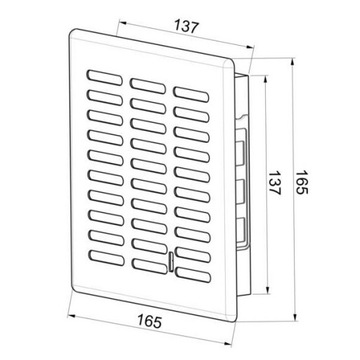 Решетка вентиляционная 14х14 AWENTA T03 ECO белый