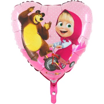 Balon foliowy serce Masha Masza 45cmx45cm