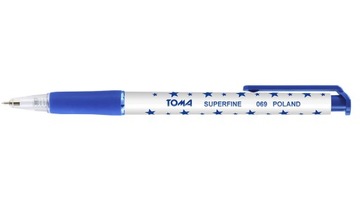 20 ШАРИКОВЫХ РУЧОК TOMA STARS-ADDRIVE TO-069 SUPERFINE BLUE