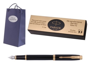 PARKER pióro IM ROYAL CZARNY GT TABLICZKA GRAWER