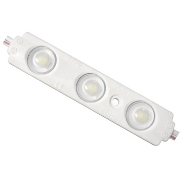 Moduł LED 3 diodowy SMD2835 0,7W soczewka CW 6000K