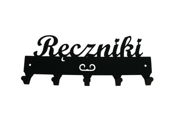 Wieszak Ręczniki metalowy czarny kuchnia łazienka