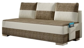 Kanapa ATILA rozkładana ekoskóra beżowa sofa RIBES