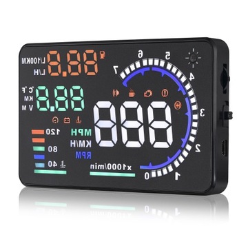 ДИСПЛЕЙ ПРОЕКТОР LED LCD HUD OBD2 5.5 ЧАСЫ