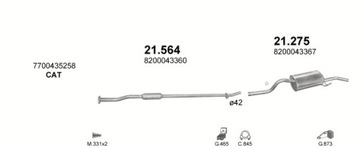 Подвеска глушителя Рено Талия.