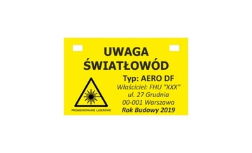 Oznaczniki kabel światłowodowy, UWAGA światłowód