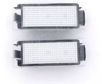 Renault Lampki LED Tablicy Rejestracyjnej BIAŁE CLIO MEGANE LAGUNA MASTER
