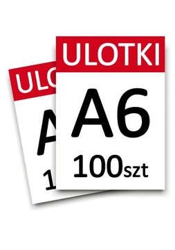 Ulotki A6 100szt. dwustronny