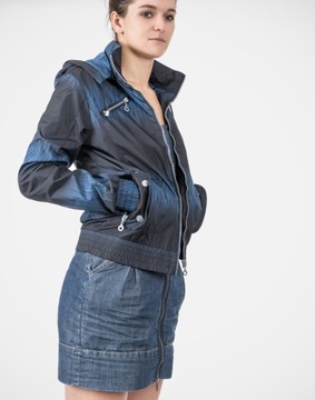 Ветровка женская с капюшоном 1505 L синяя