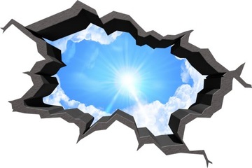 Наклейки на потолок или стену 3D SKY SKY 100х70см