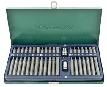 JONNESWAY KPL. 40 SZT. BITÓW TORX XZN IMBUS HEX