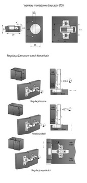 САМОЗАКРЫВАЮЩАЯСЯ МЕБЕЛЬНАЯ ПЕТЛЯ С СЕНСОРОМ