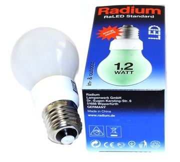 RADIUM ŻARÓWKA LED 1,2W = 25W E27 230V ZIELONA