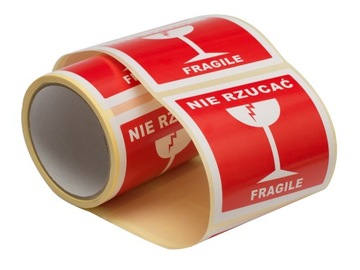 ETYKIETY NAKLEJKI NALEPKI z nadrukiem NIE RZUCAĆ