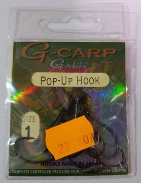 Haczyki Gamakatsu G-Carp Pop-Up nr 1 - czarny